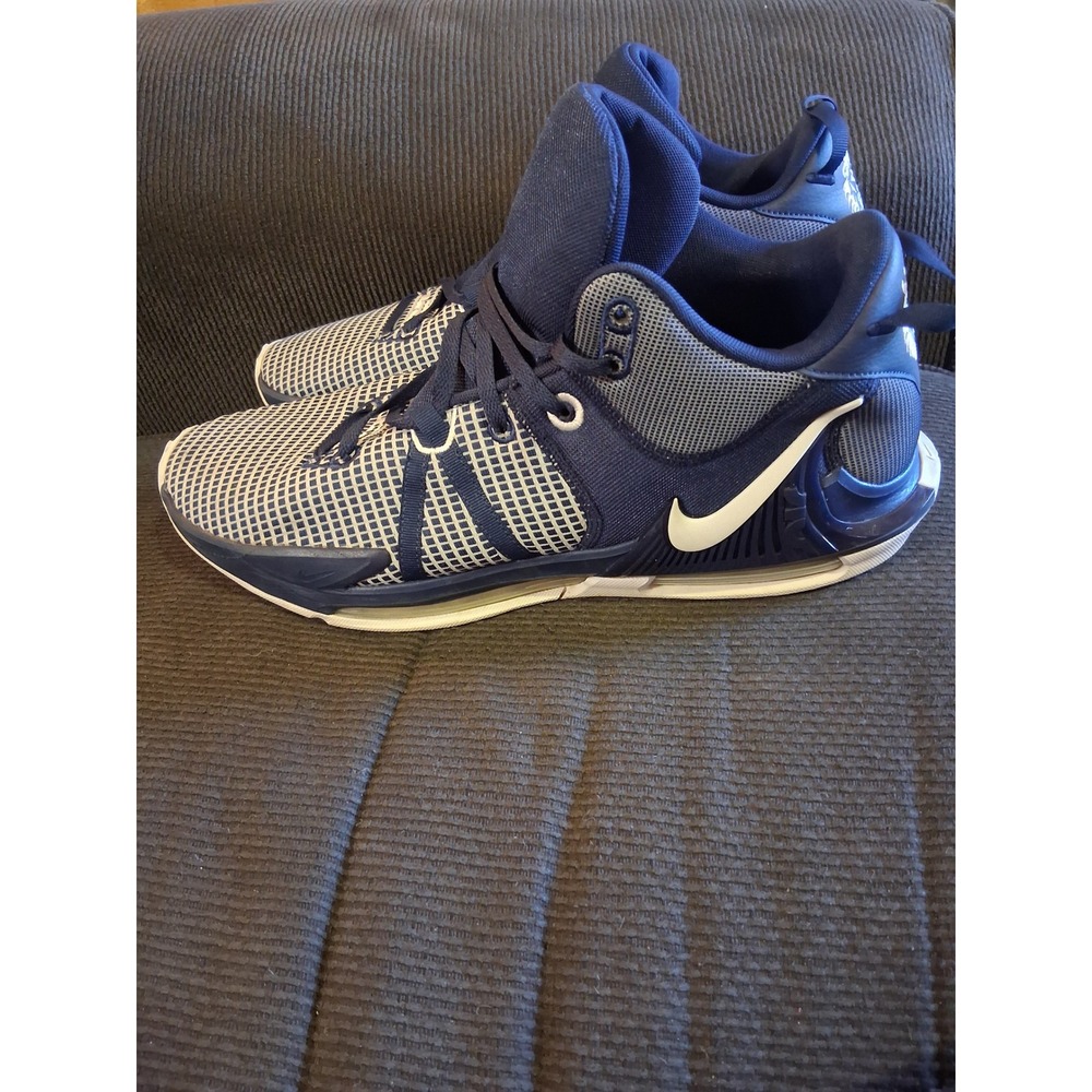 Nike LeBron Witness VII Navy Blue White Basketball Shoes DZ3268-400 Mens Size 17